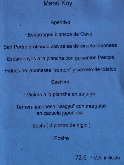 menu koy